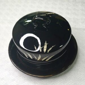 Antique Jet Cheese Dome Jackfield Style